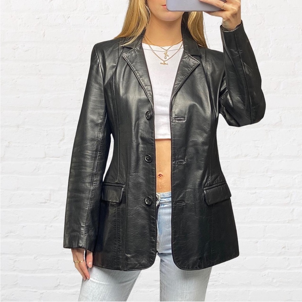 Vintage Real Leather Blazer